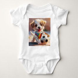 Schattigee Rainbow Puppy digitale kunst Romper