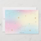 Schattigee Rainbow Sloth Art Party Verjaardagsfoto Kaart (Achterkant)