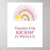 Schattigee Rainbow Sun Bedankt voor kickin 'It wit Poster (Voorkant)