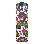 Schattigee Rainbow Tumbler – Kleurrijke Drinkware Thermosbeker (Voorkant)