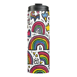 Schattigee Rainbow Tumbler – Kleurrijke Drinkware Thermosbeker