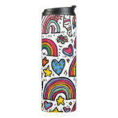 Schattigee Rainbow Tumbler – Kleurrijke Drinkware Thermosbeker (Gedraaid links)