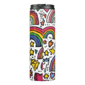 Schattigee Rainbow Tumbler – Kleurrijke Drinkware Thermosbeker (Achterkant)