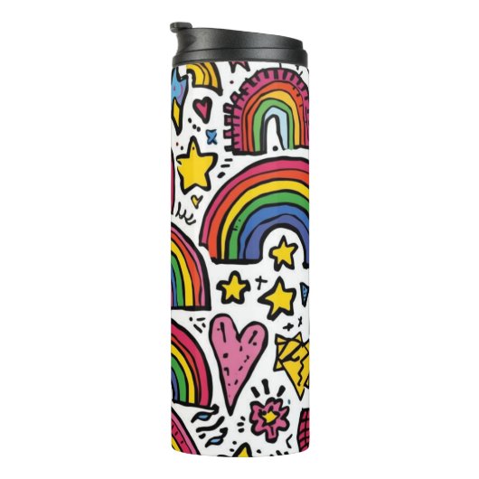 Schattigee Rainbow Tumbler – Kleurrijke Drinkware Thermosbeker (Geroteerd rechts)