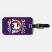 Schattigee Rainbow Unicorn Cool Verjaardag Cadeau  Bagagelabel (Voorkant horizontaal)