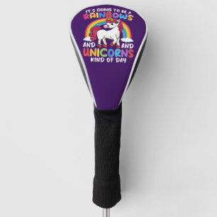 Schattigee Rainbow Unicorn Cool Verjaardag Cadeau Golfheadcover