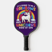 Schattigee Rainbow Unicorn Cool Verjaardag Cadeau  Pickleball Paddle (Voorkant)