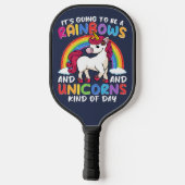 Schattigee Rainbow Unicorn Cool Verjaardag Cadeau  Pickleball Paddle (Achterkant)
