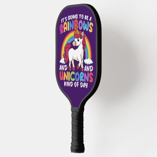 Schattigee Rainbow Unicorn Cool Verjaardag Cadeau  Pickleball Paddle (Links)