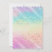 Schattigee Rainbow Unicorn magische verjaardagsfee Kaart (Achterkant)