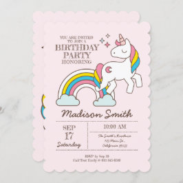 Schattigee Rainbow Unicorn Sparkles Verjaardagsuit Kaart