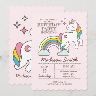 Schattigee Rainbow Unicorn Sparkles Verjaardagsuit Kaart