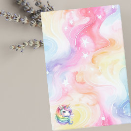 Schattigee Rainbow Unicorn voor meisjes met aangep Post-it® Notes