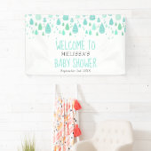 Schattigee Raindrops Baby shower / Sprinkle Welkom Spandoek (Insitu)