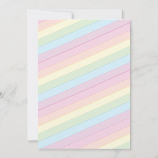 Schattigee Raindrops Cloud Rainbow Pastel Baby sho Kaart (Achterkant)