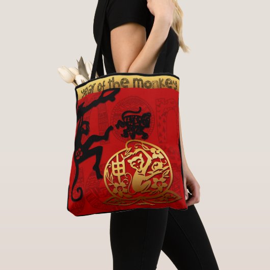 Schattigee Ram Geit Chinees Nieuwjaar Zodiac Verja Tote Bag (Dichtbij)