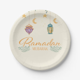 Schattigee Ramadan Mubarak Ramadan Borden Papieren Bordje