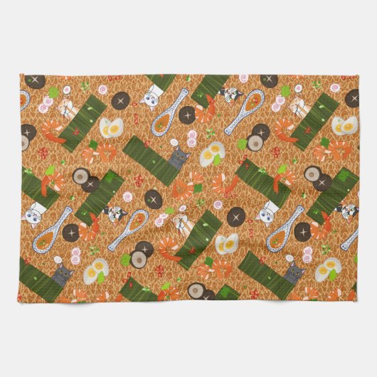Schattigee Ramen Cats Theedoek (Horizontaal)