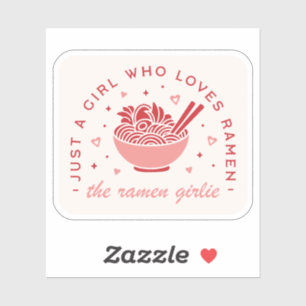 Schattigee Ramen liefhebber gewoon een meisje kawa Sticker