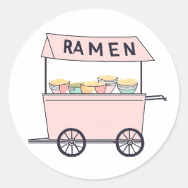 Schattigee ramen wagon ronde sticker