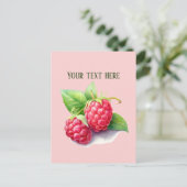 Schattigee Raspberry add bericht Briefkaart (Staand voorkant)