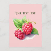 Schattigee Raspberry add bericht Briefkaart (Voorkant)
