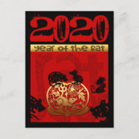 Schattigee Rat Chinees Jaar 2020 Zodiac Verjaardag