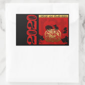 Schattigee Rat Chinees Jaar 2020 Zodiac Verjaardag Rechthoekige Sticker (Tas)