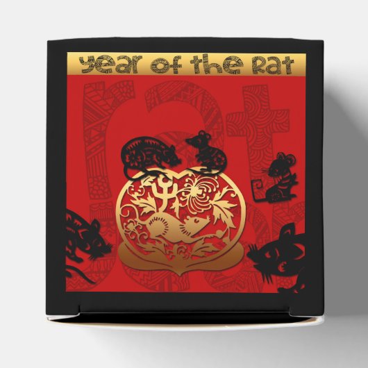 Schattigee Rat Chinees Jaar Zodiac Verjaardag CCFB Bedankdoosjes (Bovenkant)