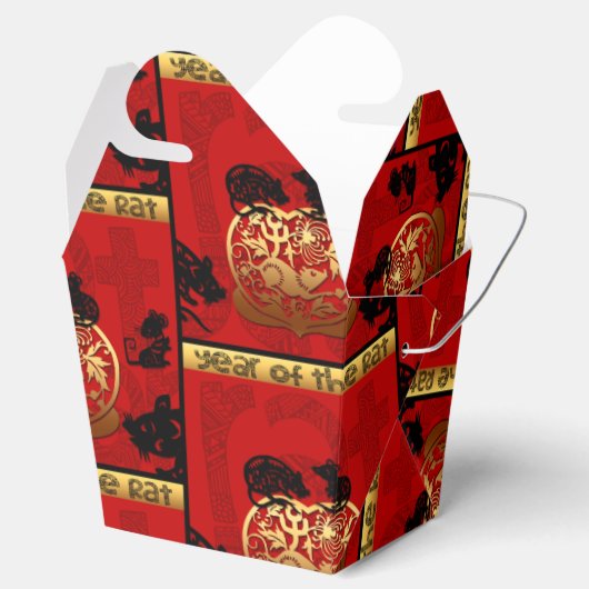 Schattigee Rat Chinees Jaar Zodiac Verjaardag TOFB Bedankdoosjes (Geopend)