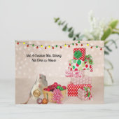 Schattigee rat decoreren voor kerst (Staand voorkant)
