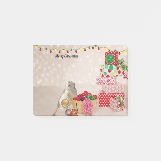Schattigee rat decoreren voor kerst post-it® notes (Voorkant)