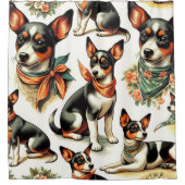 Schattigee rattendrager naadloos douchegordijn (Voorkant)