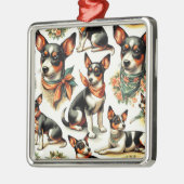 Schattigee  rattendrager naadloos metalen ornament (Links)