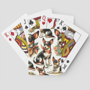 Schattigee rattendrager naadloos pokerkaarten