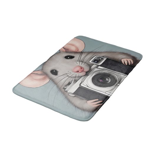 Schattigee rattenfotograaf badmat (Gekanteld)