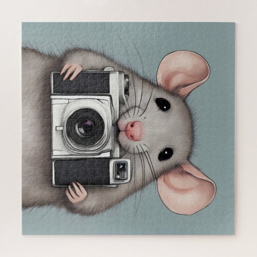 Schattigee rattenfotograaf legpuzzel (Horizontaal)