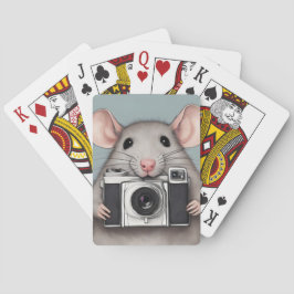 Schattigee rattenfotograaf pokerkaarten