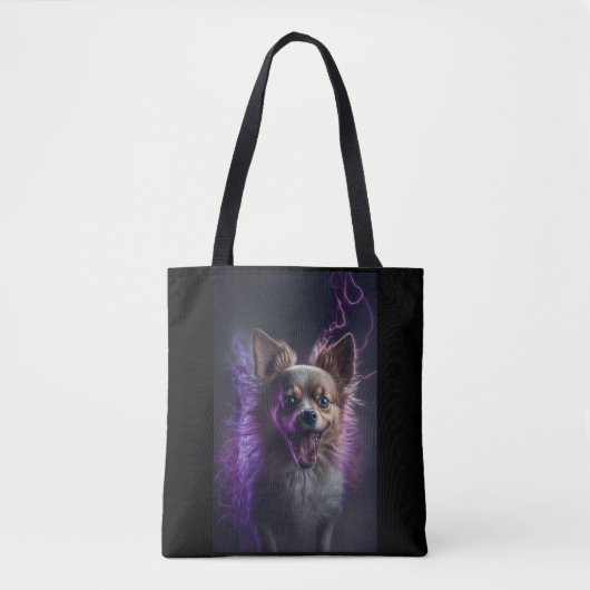 Schattigee razende hond in een tweezijdige tote bag (Voorkant)