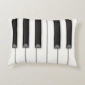 Schattigee Realistic Piano Keys Muziek Accent Kussen (Achterkant)