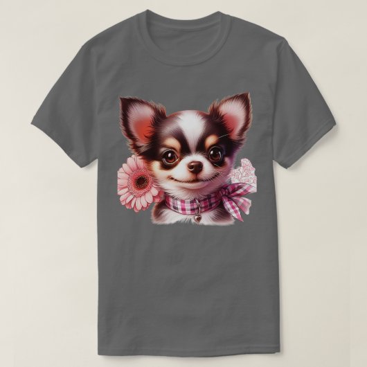 Schattigee Realistische Chihuahua Schets 1 T-shirt (Design voorkant)