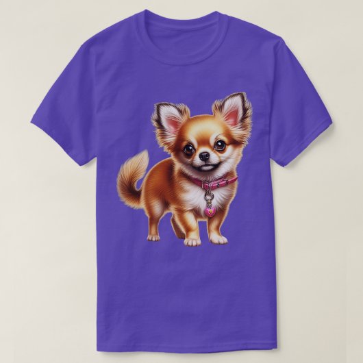 Schattigee Realistische Chihuahua Schets T-shirt (Design voorkant)