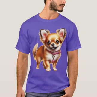 Schattigee Realistische Chihuahua Schets T-shirt