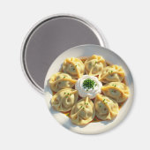 Schattigee realistische Pierogi Magneet (Voorkant / Achterkant)