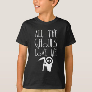 Schattigee Reaper Zwart Wit Halloween T-shirt