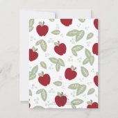 Schattigee Red Apple Teacher gepersonaliseerd Kaart (Achterkant)