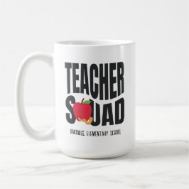 Schattigee Red Apple Teacher Squad Koffiemok