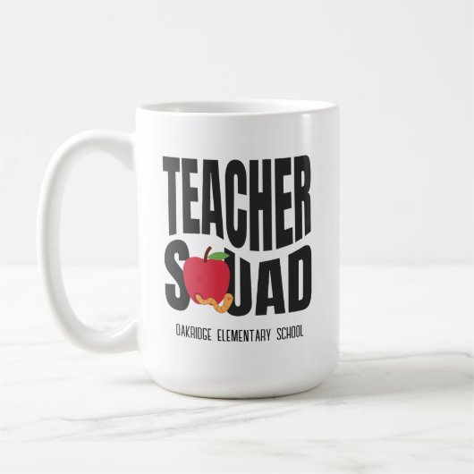 Schattigee Red Apple Teacher Squad Koffiemok (Links)