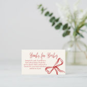 Schattigee  Red Bow Boeken voor Baby Informatiekaartje (Staand voorkant)