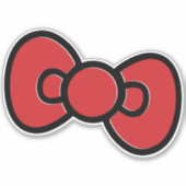 Schattigee Red Bow grillige verjaardagsfeestje Sticker (Voorkant)